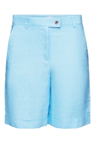 Bermudas em linho - Turquesa