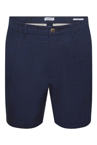 Bermudas em linho - Azul-marinho