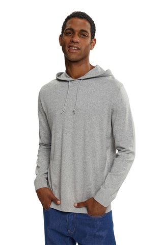 Camisola com capuz - Cinzento mesclado