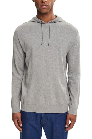 Camisola com capuz - Cinzento mesclado