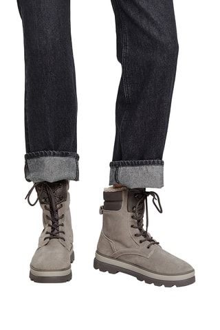 Botins forrados em noubck - Cinzento