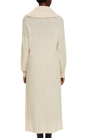 Vestido-camisola em lã e caxemira - Bege