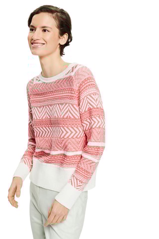 Camisola - Branco e coral