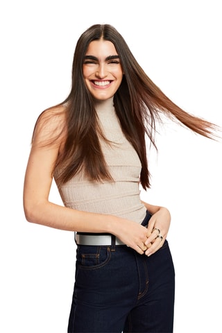 Camisola sem mangas - Bege