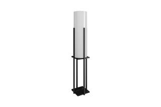 Lampadaire en bois - Naturel et taupe - 60 W