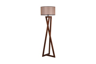 Lampadaire Vogue ERH - Blanc et naturel - 60W