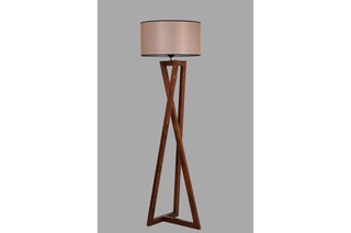 Lampadaire Vogue ERH - Blanc et naturel - 60W