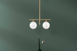 Candeeiro suspenso Roe - Dourado - 2 x 40 W