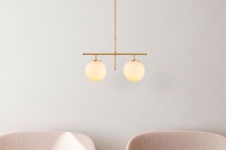 Candeeiro suspenso Roe - Dourado - 2 x 40 W
