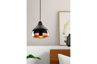 Candeeiro suspenso Yildo - Preto - 40 W