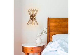 Aplique de parede Kirpi - Dourado - 2 x 40 W