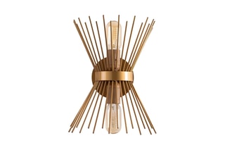 Aplique de parede Kirpi - Dourado - 2 x 40 W