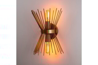 Aplique de parede Kirpi - Dourado - 2 x 40 W