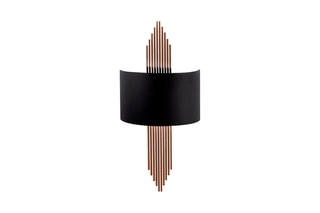 Aplique de parede A Preto e dourado rosa