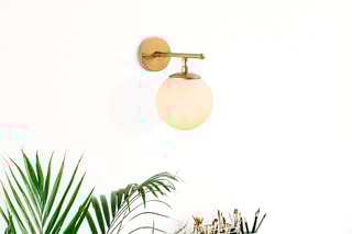 Aplique de parede Roe - Dourado e branco - 40 W