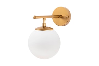 Aplique de parede Roe - Dourado e branco - 40 W