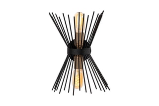 Aplique de parede Kirpi  - Preto - 2 x 40 W