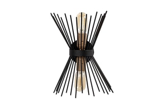 Aplique de parede Kirpi  - Preto - 2 x 40 W