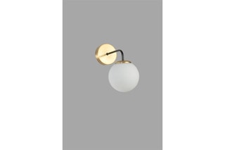 Aplique de parede - Dourado e branco - 60 W