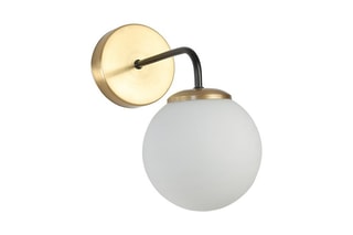 Aplique de parede - Dourado e branco - 60 W