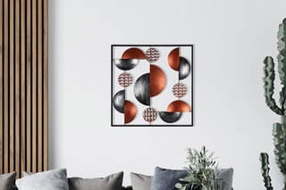 Decoração de parede Aurora - Preto e vermelho