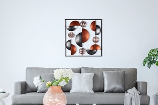 Decoração de parede Aurora - Preto e vermelho
