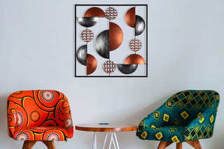 Decoração de parede Aurora - Preto e vermelho