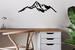 Decoração de parede Preto - 67 x 20 cm -