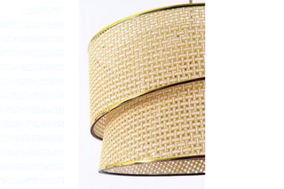 Candeeiro suspenso - Bege e dourado - 45 - 60 W