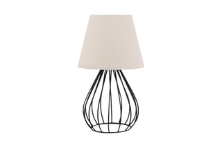 2 candeeiro de mesa Ayd - Creme e preto - 2 x 60 W