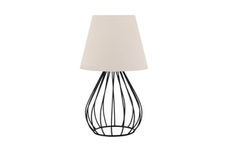 2 candeeiro de mesa Ayd - Creme e preto - 2 x 60 W
