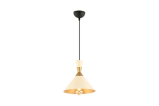 Candeeiro suspenso - Dourado e amarelo - 40 W