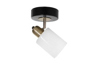 Candeeiro de teto - Preto e branco - 60 W