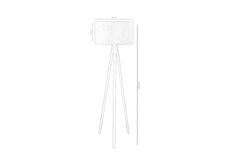 Lampadaire - Gris et marron - 60 W