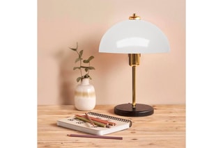 Candeeiro de mesa LED Ayd - Branco e dourado - 15 W