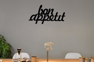 Decoração de parede Bon Appetit 1 Black - 50 x 30 cm - Preto