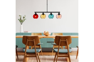Candeeiro suspenso Benek - Preto - 4 x 40 W