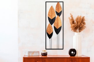 Decoração de parede Preto e laranja