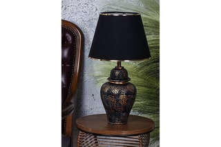 Candeeiro de mesa TM262 - Preto e dourado - 60 W