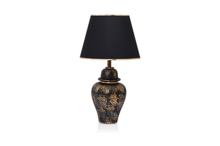 Candeeiro de mesa TM262 - Preto e dourado - 60 W
