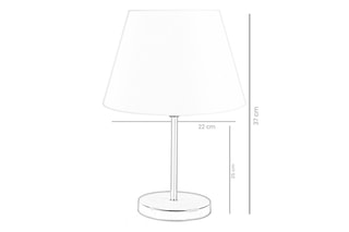 2 candeeiro de mesa Ayd - Bege e dourado - 60 W