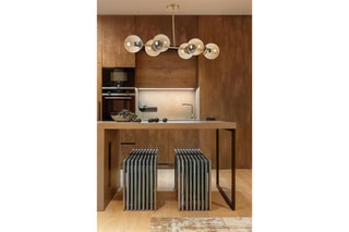 Candeeiro suspenso - Dourado - 6 x 40 W