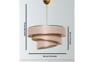 Candeeiro suspenso Couper - Bege - 45 W