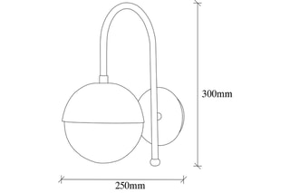 Aplique de parede Karsor  Bronze