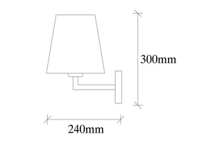 Aplique de parede Profil  - Dourado e branco - 100 W