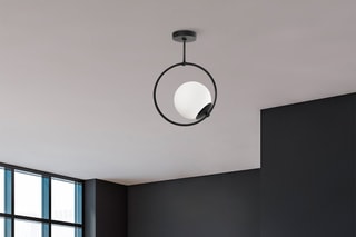 Candeeiro de teto - Preto - 40 W