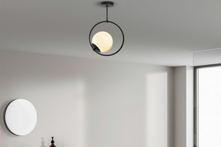 Candeeiro de teto - Preto - 40 W