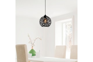 Candeeiro suspenso Fellini - Preto - 100 W