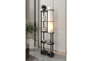Candeeiro de pé - Preto - 40 W