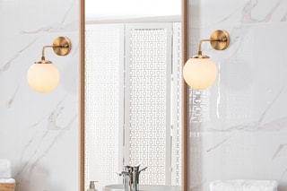 Aplique de parede Viran - Dourado e branco - 40 W
